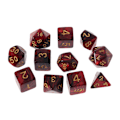 Miniatyrbild 9 av 10: 11-sidiga tärningar D4 D6 D8 D10 D12 D20 för RPG DND D&D-set Green gold