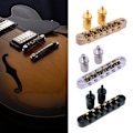 Miniatyrbild 2 av 11: Gitarr Zinklegering 6 Strängar Tune O-Matic Stil Gitarrstall Zinklegering Sadel Golden