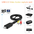 Pikkukuva 3 / 8: RCA-kaapeli USB2.0 - 3RCA Audio Video -kaapeli Uros-Uros-sovitinliitäntäjohto