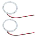 2st 12V 24 SMD LED 80mm Angel Eyes Bright White Ring Car Light