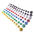 Miniatyrbild 8 av 10: 12 st/set flersidig polyhedral tärning D4 D6 D8 D10 D12 D20 D24 D30 D60 Dungeons Blue