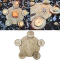 Miniatyrbillede 2 af 11: Lysestage Bakke Stjerne Penduler Dowsing Spådomstavle Lysestage Plade