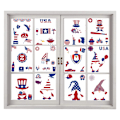 Miniatyrbillede 6 af 11: 9 ark Graduation Window Clings Uafhængighedsdag Dekoration Vandtæt Dekal Set A