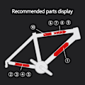 Miniatyrbild 3 av 10: Cykelramsskydd Ramtejp Skyddsdekaler Cykelramdekal Diamond pattern