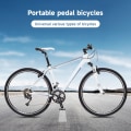 Miniatyrbillede 8 af 11: Cykelreparationsstativ i plast til justering, rengøring og reparation - cykeltilbehør Red