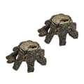 2-pack Akvariedekorationer Skydd Husdjur Terrarium Bo Reptilhålor