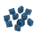 Pikkukuva 1 / 11: 10 kpl 10-sivuista noppaa D10 monitahoista noppaa peleihin RPG MTG noppasetti Blue