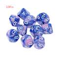 Miniatyrbillede 1 af 11: 10 stk./sæt 10-sidet D10 polyhedral terninger numre urskiver desktop bordspil 4