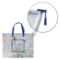 Miniatyrbild 5 av 8: Mesh med dragkedja i genomskinlig nät Affischväska Case för konstverk Blue