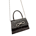 Pikkukuva 11 / 11: Glitter kukkaro Bow tekojalokivi iltalaukku Party Wedding Clutches Lady käsilaukku Black