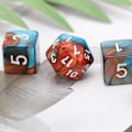 Miniatyrbild 4 av 10: 11-sidiga tärningar D4 D6 D8 D10 D12 D20 för RPG DND D&D-set Green gold