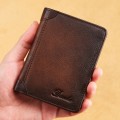 Pikkukuva 8 / 11: Miesten nahkalompakko RFID-estokorttipidike Matka- organizer Coffee