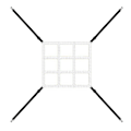 Miniatyrbillede 1 af 11: Baseball Træningsnet til Batting, Catching, Pitching - Softball Øvelse Net White 9 grid target net