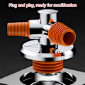 Miniatyrbillede 5 af 11: Opgraderet ABS Triple Connector Langtidsholdbar Alsidig Connector Nem at installere Fleksibel forbindelse til kloakrør null - B