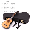 Pikkukuva 3 / 11: Miniatyyrikitaran pienoismalli, musiikki-instrumentti, keräilyesine, nukketalo, malli, kodin sisustus Folk full width log 16cm