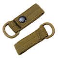 Miniatyrbilde 5 av 11: Militær D-ring adapter karabinkrok løkke stropp webbing feste stropp Brown