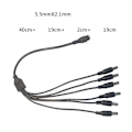 Miniatyrbillede 7 af 11: 40 cm DC5521 strømkabel 5,5x2,1 mm hun til 5,5x2,1 mm hanstik Splitter ledning forlængerledning til skærme routere null - One for three