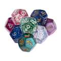 Pikkukuva 3 / 11: Astrologiset noppakuutiot 12-sivuiset monitahoiset noppakuutiot Astrologia Tarot-kortti Tähdistö C