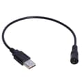 USB til DC-strømkabel, DC5,5x2,1mm hunn USB-hann DC5V strømforsyning Ladeadapterledning for USB-vifte/høyttaler