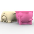 Miniatyrbillede 8 af 11: Silikone Beton Urtepotte Forme Hvalp Kat Bjørn Svin Form Plantekasse Forme Dyr B