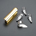 Miniatyrbild 8 av 10: Metallgitarr Slide Elektrisk Gitarr Slide med 3 Finger Picks och 1 Tum Pick Silver