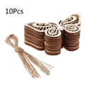 10 st/set Naturliga träfjärilsbitar bröllopsbordsdekorationer