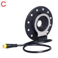 Miniatyrbillede 1 af 11: Elektrisk cykel pedalassistentsensor, elektrisk cykelsensor, pedalassistentsystem, drivsystem Black C