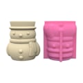 Miniatyrbillede 8 af 9: 3D gør-det-selv-blomsterpotteform Silikoneform Snemandsformet gør-det-selv-vaseform Nem at bruge til fremstilling af beton- og epoxypenholder A