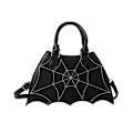 Miniatyrbild 1 av 11: Fladdermusformad handväska Unik Crossbody-väska Handväska PU-läder axelväskor Black