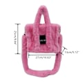 Miniatyrbild 3 av 11: Damväskor Höst Vinter Axelväska Plysch Messenger Bag Top Handväska Handväska Camel