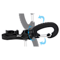 Pikkukuva 7 / 11: Kaksois-BCD-sukellushaletin pidike, jossa karabiinihaka snorklaukseen ja sukellukseen Black 10x6mm