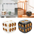 Pikkukuva 2 / 11: Mini Skull Dice Halloween Skeleton Dice Mini Skull Face Game Dice Props Black gold