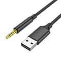 USB han til 3,5 mm han adapter hovedtelefon lydstik kabel ledning Hi-Fi dongle til højttaler computer