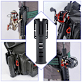 Miniatyrbilde 5 av 11: Fiske stang holder fiskestang innsetter fiskestang fiske stang innsetting enhet Black