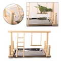 Pikkukuva 5 / 7: Parrot Playground Cage Puulelut Conure Parakeetille Play Rest Ladder Climbille