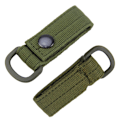 Miniatyrbilde 6 av 11: Militær D-ring adapter karabinkrok løkke stropp webbing feste stropp Brown