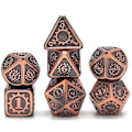 Miniatyrbillede 11 af 11: 7 stk./sæt farve polyhedral metal terning spil rekvisitter pædagogisk legetøj digital terning T