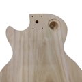 Miniatyrbild 8 av 10: Oavslutad trägitarrkropp tom trägitarr tunnor gitarrer DIY-delar