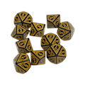 Pikkukuva 1 / 11: 10 kpl 10-sivuista noppaa D10 monitahoista noppaa peleihin RPG MTG noppasetti Yellow
