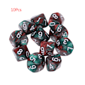 Miniatyrbilde 1 av 11: 10 stk/sett 10-sidet D10 polyhedral terninger tall skiver skrivebord bordspill 2