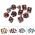 Miniatyrbild 7 av 10: 11-sidiga tärningar D4 D6 D8 D10 D12 D20 för RPG DND D&D-set Green gold