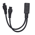 Miniatyrbillede 3 af 7: Y-splitter strømkabel ledning IEC320 C14 til C15+C15 forlængerledning til UPS PDU'er