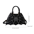 Miniatyrbild 3 av 11: Fladdermusformad handväska Unik Crossbody-väska Handväska PU-läder axelväskor Red