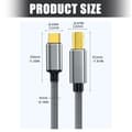 Miniatyrbilde 5 av 8: Type C skriverkabel USB 2.0 hann til USB B hannkabel skannerledning data