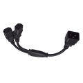 Miniatyrbillede 3 af 7: 30 cm IEC320 C20 til IEC320 C13 + IEC320 C13 Strømledning 1 til 2 forlængerkabel