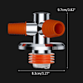 Miniatyrbillede 3 af 11: Opgraderet ABS Triple Connector Langtidsholdbar Alsidig Connector Nem at installere Fleksibel forbindelse til kloakrør null - B