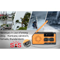 Miniatyrbild 8 av 10: Nödradio NOAA Solcellsdriven Handvev 5000mah Telefonladdning SoS-larm