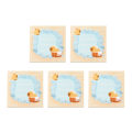 Miniatyrbillede 1 af 11: 5 stk tegneserie Panda Sticky Note Anamal Memoer Sticky Pad Skoleartikler til pige null - H