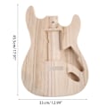 Miniatyrbild 5 av 11: Obehandlad gitarrkropp i lönn, reservdel till elgitarr, tom gitarrkropp Forehand