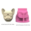 Miniatyrbilde 5 av 9: Hundehode Blomsterpotter Form Epoksyharpiksformer Pennholder Lyseholder Sementform